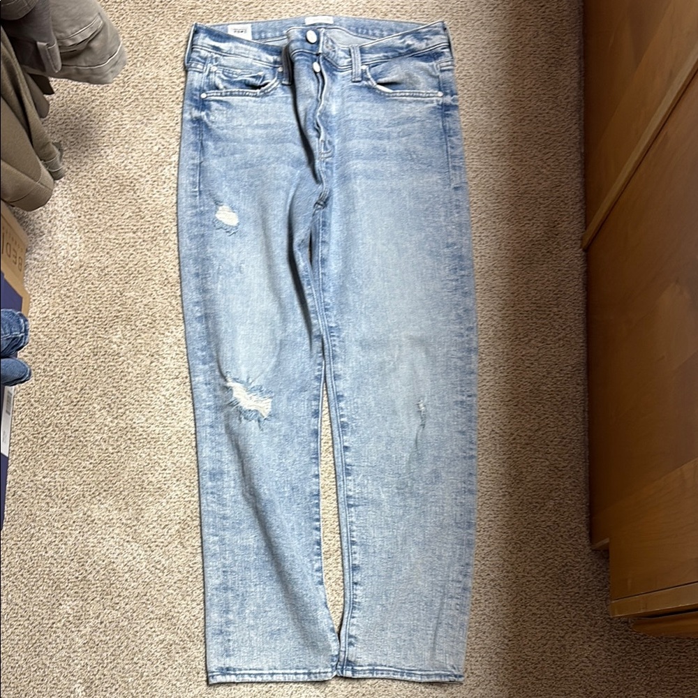 MOTHER Faded Blue Denim Jeans